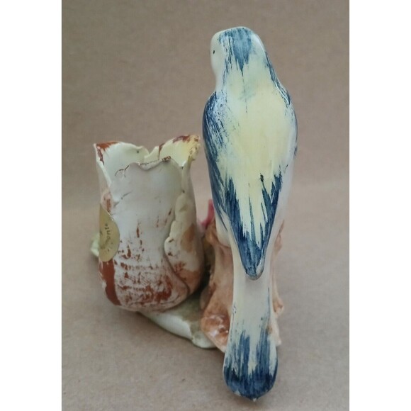 Vintage Capodimonte Porcelain Candle Holder Made in Italy Bird & Flower RARE - Picture 5 of 12